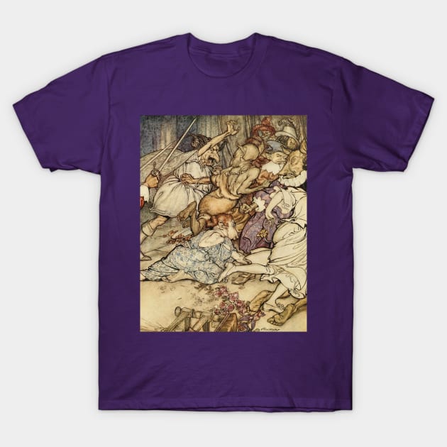 The Brothers Rush In - Arthur Rackham T-Shirt by forgottenbeauty